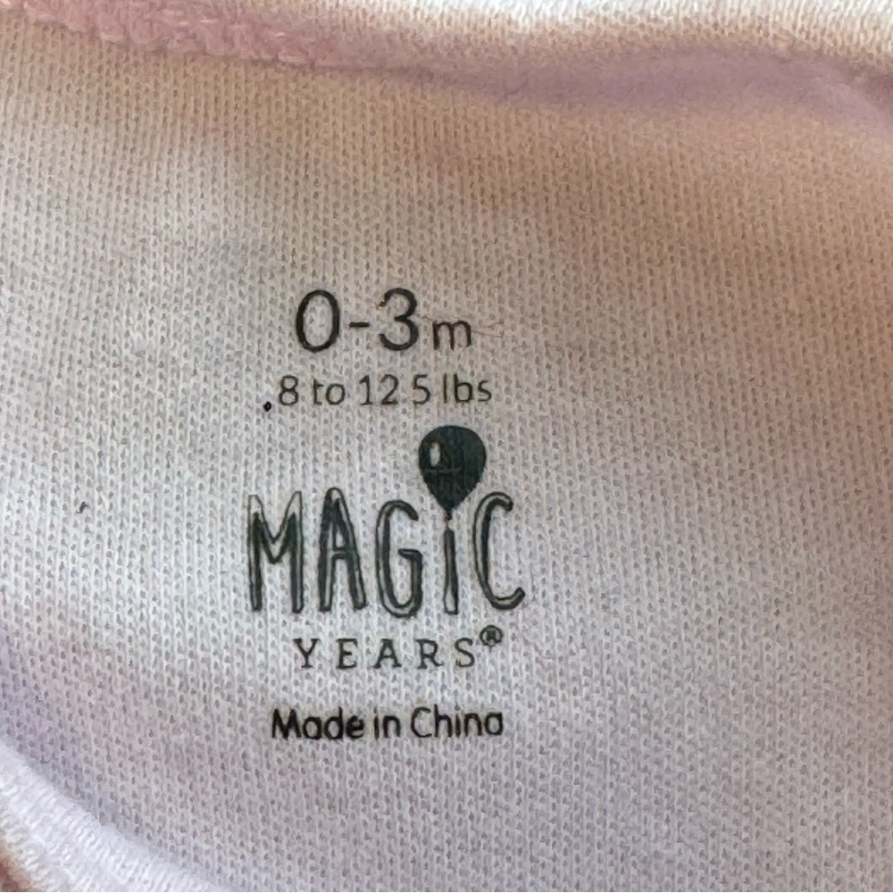Magic Years Pink and White Baby Onesie - Picture 8 of 10